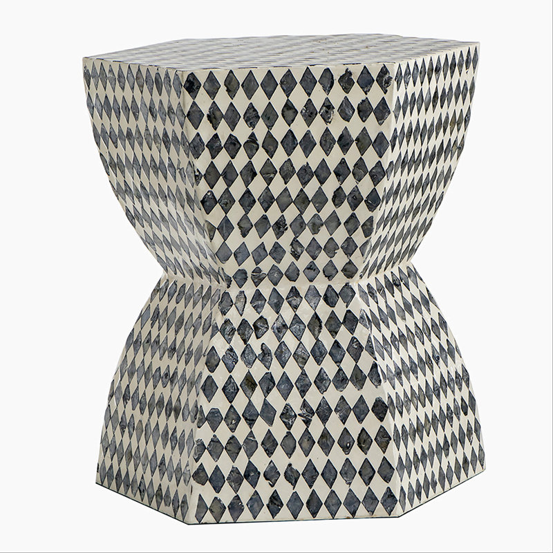 Hexagonal End Table, Accent Side Table