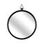 Miroir décoratif décoratif décoratif rond en métal avec boucle supérieure