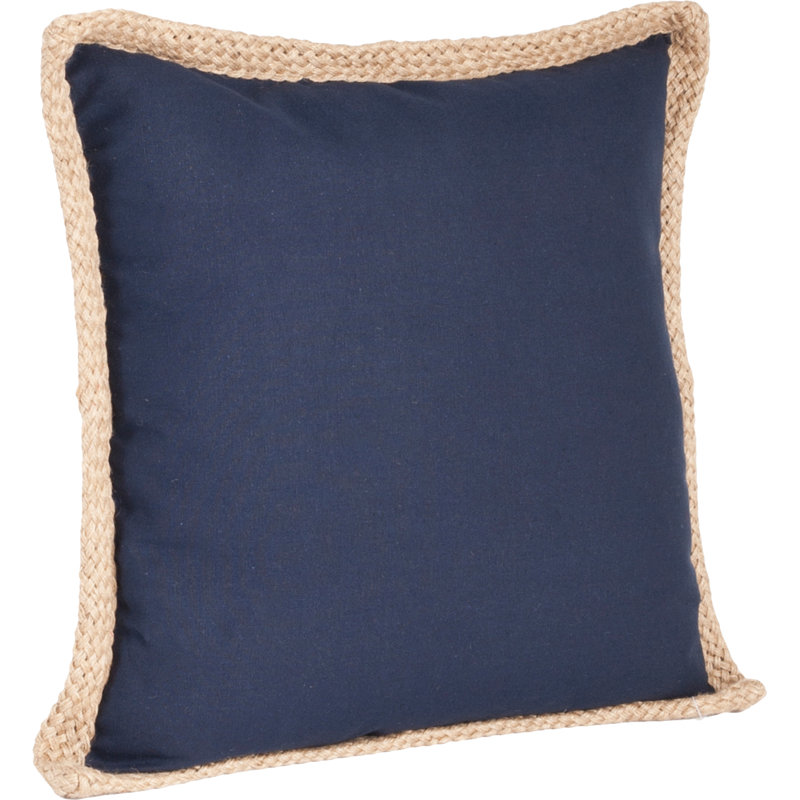 Housse et insert de coussin en coton Camelia, Bleu marine