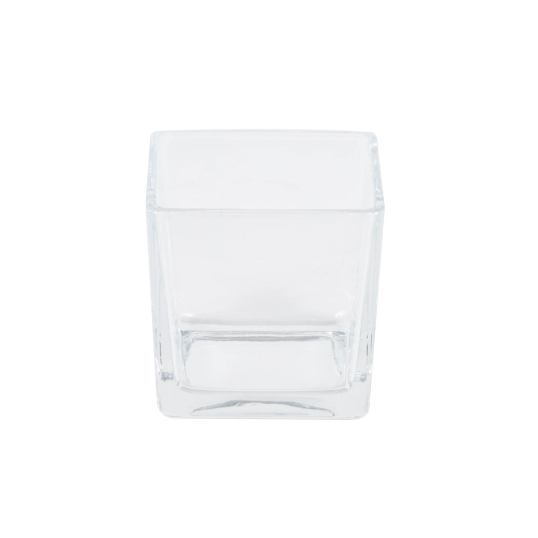Poitra Clear Cube Glass Container (Set of 4) Ebern Designs