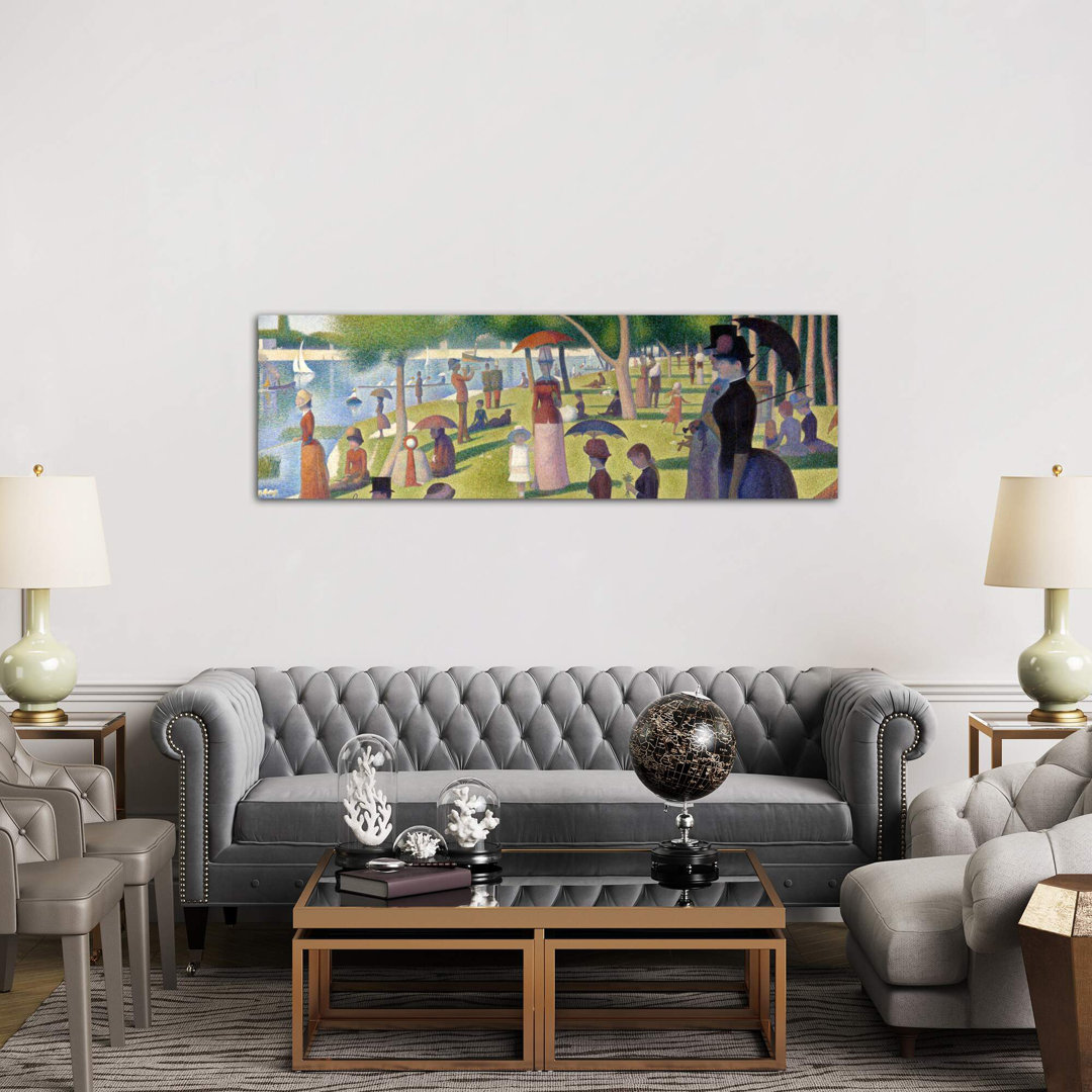 Sunday Afternoon On The Island Of La Grande Jatte by Georges Seurat - Wrapped Canvas Panoramic Painting