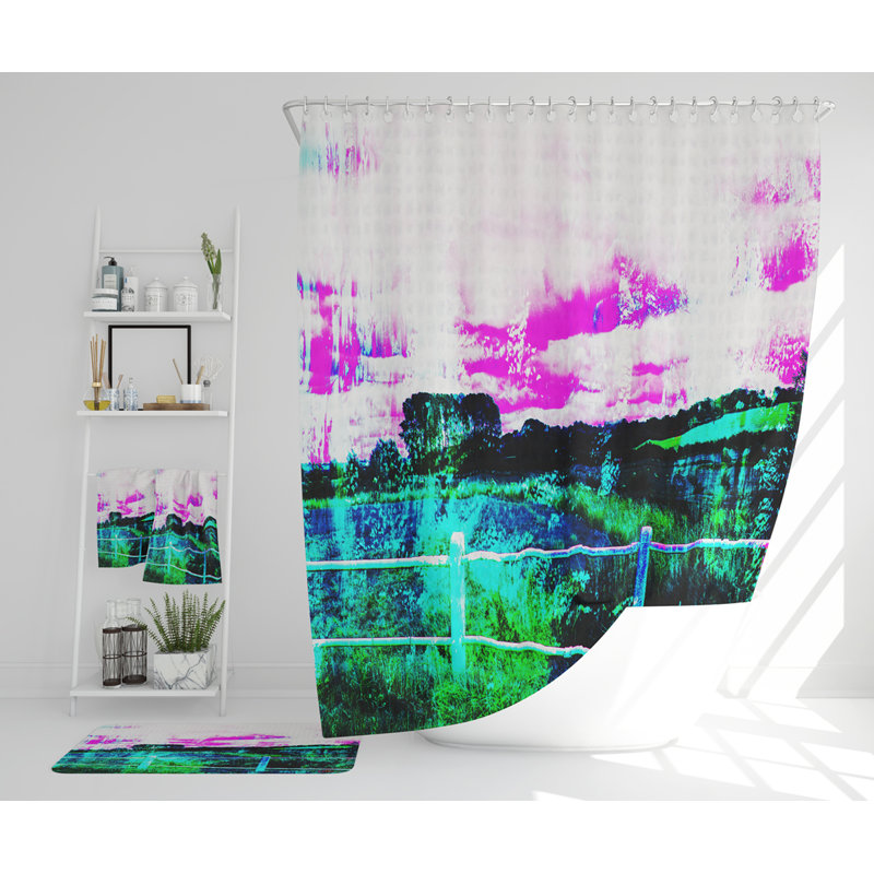 Nayari Polyester Shower Curtain Set