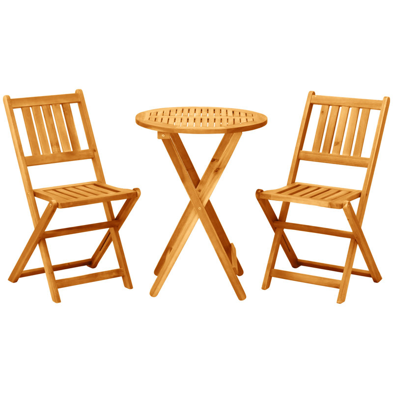 Outsunny 3-Piece Acacia Wood Bistro Set
