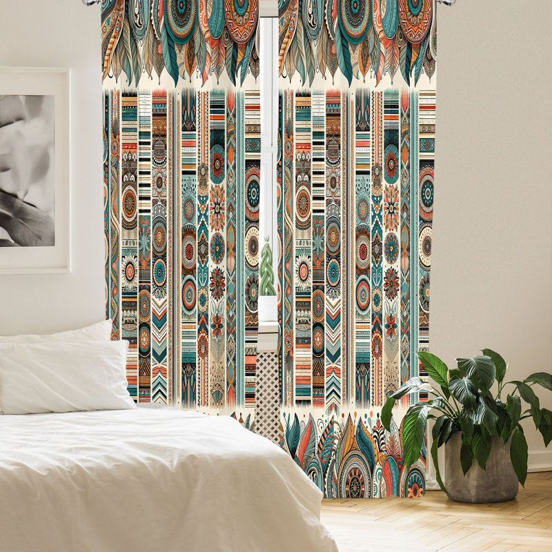 Markeece Semi Sheer Curtain Pair, 28" W x 84" L