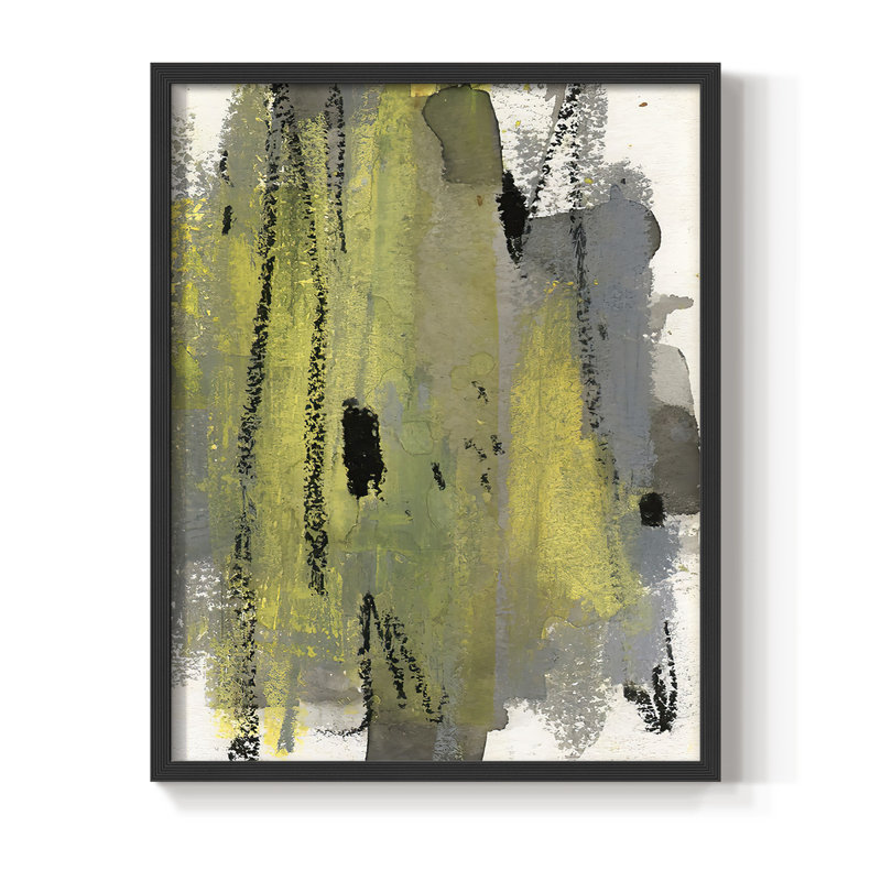 «Loft Pastel I», reproduction encadrée - bois massif, H 10 po x l 8 po, Noir