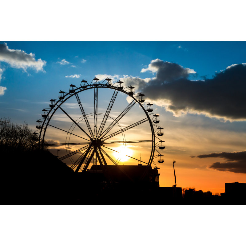 Amusement Park At Summer by Shaiith - Wrapped Canvas Print, 30cm H x 46cm W x 3.8cm D