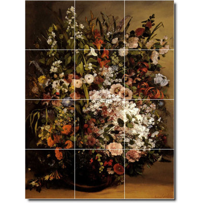 Carreau de peinture murale en céramique 12,75 po x 17 po 4,25 po x 4,25 po