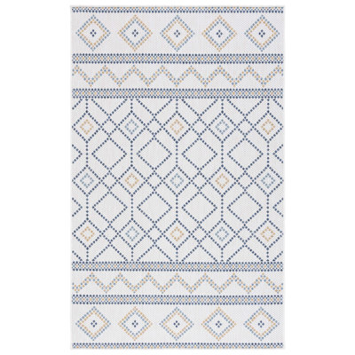 Tapis d'intérieur / extérieur à motif géométrique Badagliacca