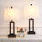 Belpre 23.5" Metal Table Lamp Set with USB, Type-C Ports, and Built-in Outlet