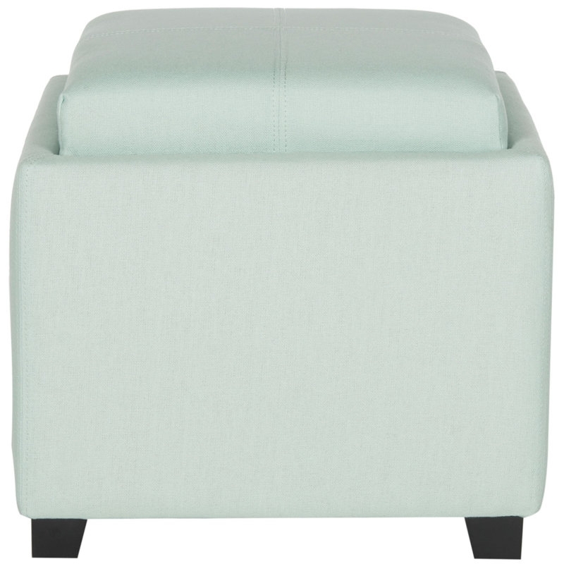 Mousoupetros Upholstered Ottoman, Robin's Egg Blue Linen