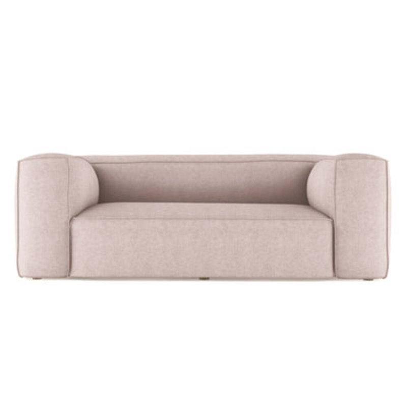 Crosby Slope Arm Sofa, 32.5" H x 84" W x 43" D, Weathered, Plush Velvet Blush