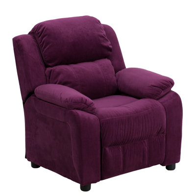 Fauteuil inclinable contemporain pour enfants avec accoudoirs de rangement Degnan
