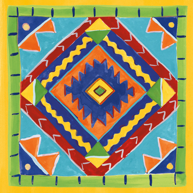 «Manyo Caliente VII Blue» par Farida Zaman - reproduction, H 36 po x l 36 po, Toile tendue