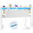 Wood Headboard with Led Lights & Charging Station-116602357-116602359