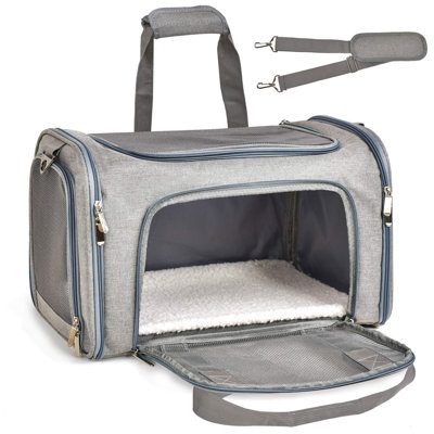 Cat Carriers Dog Carrier Pet Carrier For Small / Medium Cats Dogs Puppies (Up To 15Lbs),  Small Dog Carrier Soft Sided, Collapsible Waterproof Travel Puppy Carrier - Grey