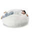 Oversized Large Round 5 Foot Giant Foam Filled Faux Rabbit Fur Bean Bag Sofa with Soft Removeable Cover-1813157738