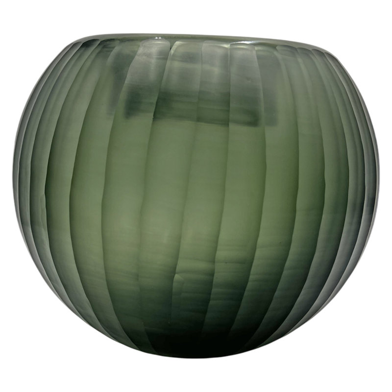 Vase en verre vert 9 "