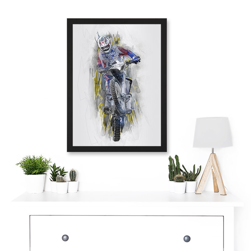 Motor Dirt Bike Motocross Sport - Single Picture Frame Print