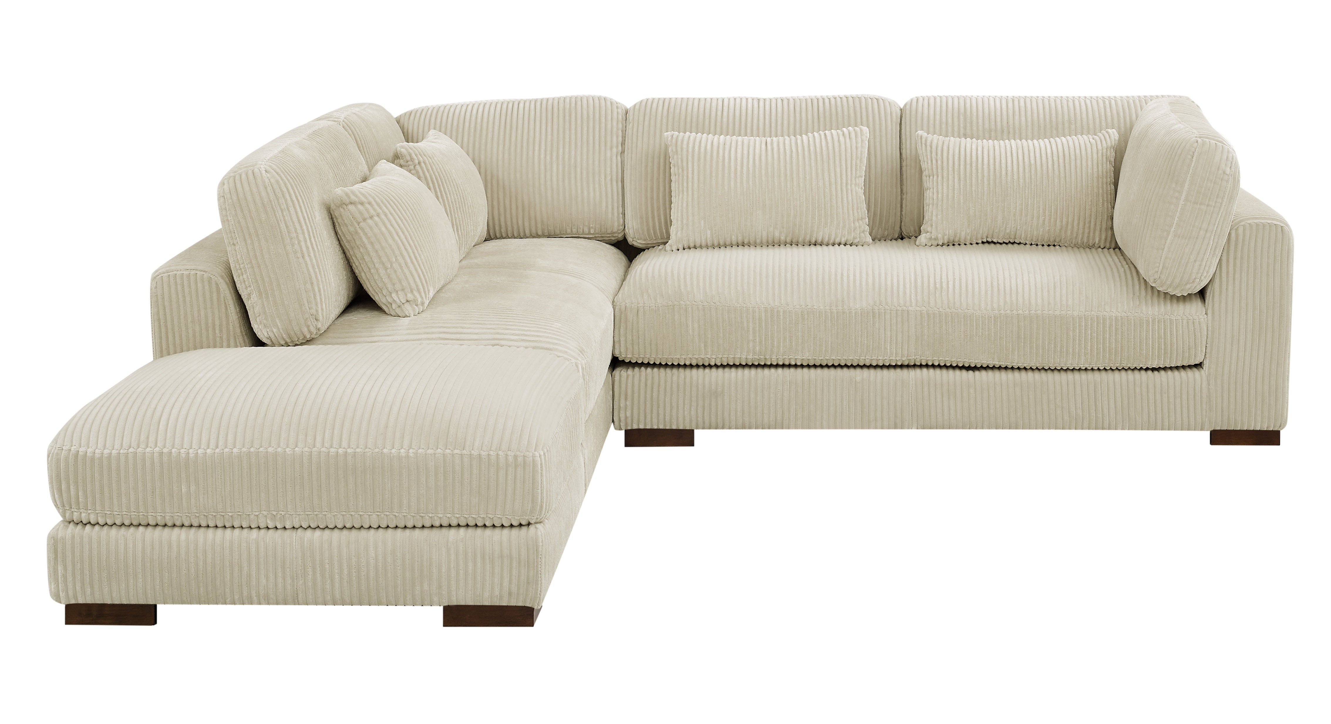 Interface Bebé sofa with chaise longue, right, beige Jagger 3 - oak