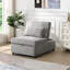 Canapé-lit pliant avec repose-pieds gris-937376955