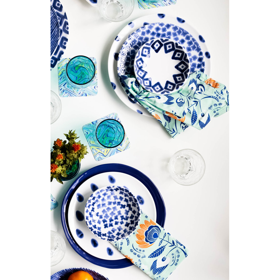 Santorini Piece Stoneware Dinnerware Set VIETRI