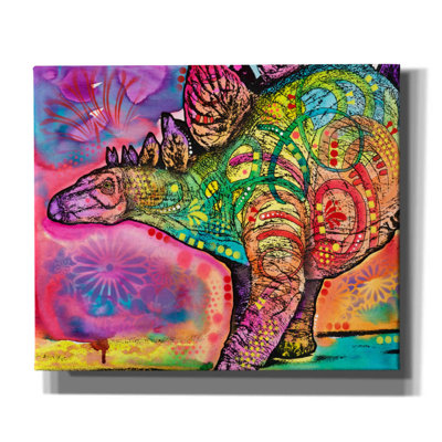 'Stegosaurus' by Dean Russo, Canvas Wall Art