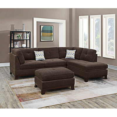 Reversible Sectional Sofa With Ottoman
