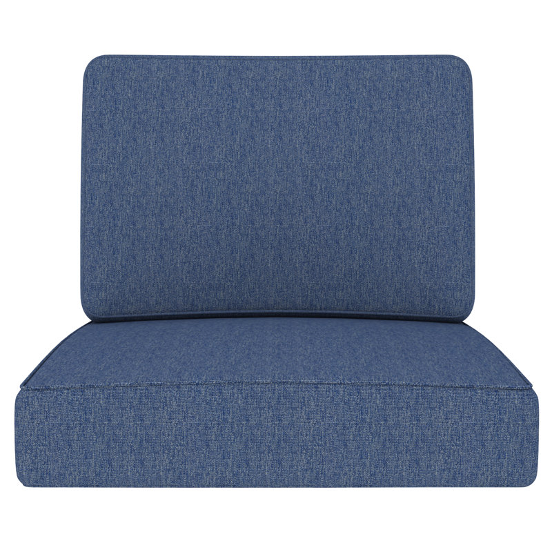 Outdoor 5" Seat / Back Cushion With Eco-Friendly Olefin Fabric, Navy