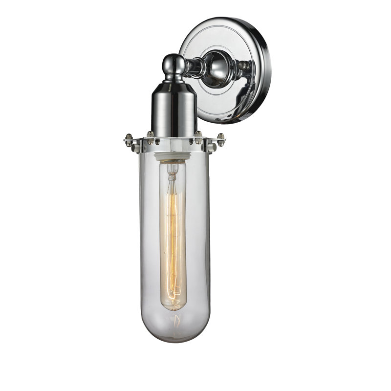 Eleanor Armed Sconce, Clear, Polished Chrome