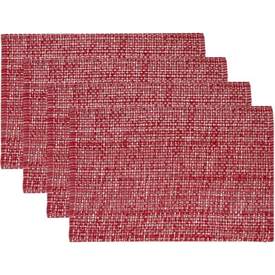 Placemats Set Of 4 100% Cotton Two Tone Rectangle Placemat For Dining Table Over 15 Colors Available Washable Table Decor For Kitchen Farmhouse,Rustic Durable For Everyday Use
