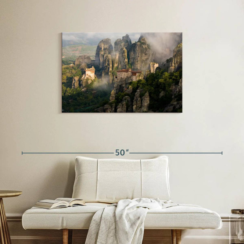 Adella Greek Meteora Monastery, 24" H x 36" W