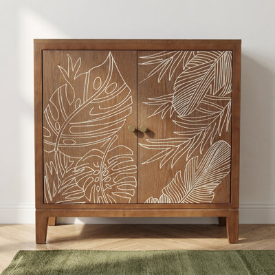 Armoire de rangement à 2 portes Tropical Monstera