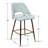 26" Upholstered Counter Height Bar Stools Set Of 4 With Metal Legs-1077711109