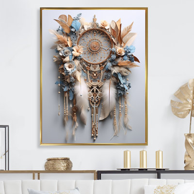 " Beige And Blue Dreamcatcher Serenity "