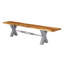 Iron Label Solid Wood Bench-46777406-47500968