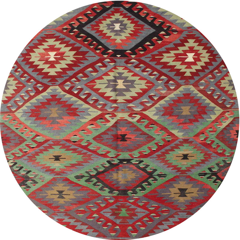 Southwestern Indoor Rug, Round 5'