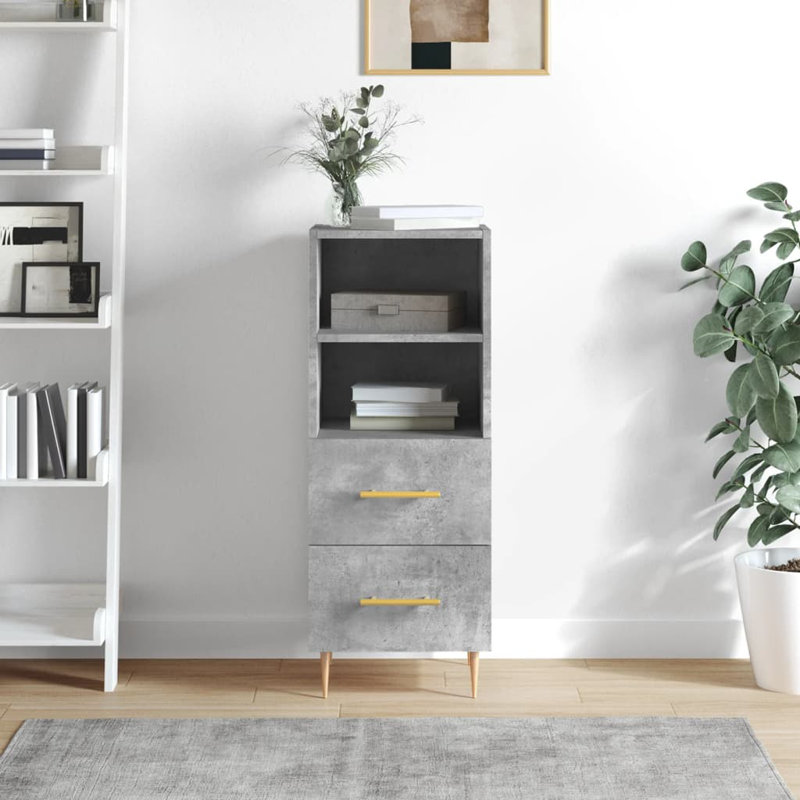 Maragaret 2 - Drawer Rectangle Accent Chest, Concrete Grey