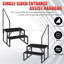 Escalier portatif pour véhicule récréatif et spa avec rampe - Marches extérieures robustes pour roulottes de voyage, camping-car, spa, porche, capacité de 440 lb, installation facile
