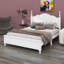 Structure de lit plateforme en bois, lit plateforme de style rétro avec support en lattes de bois