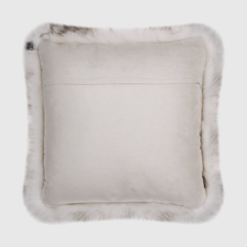 Fieldman Leather Reversible Throw Pillow, Wolf Brown Tip