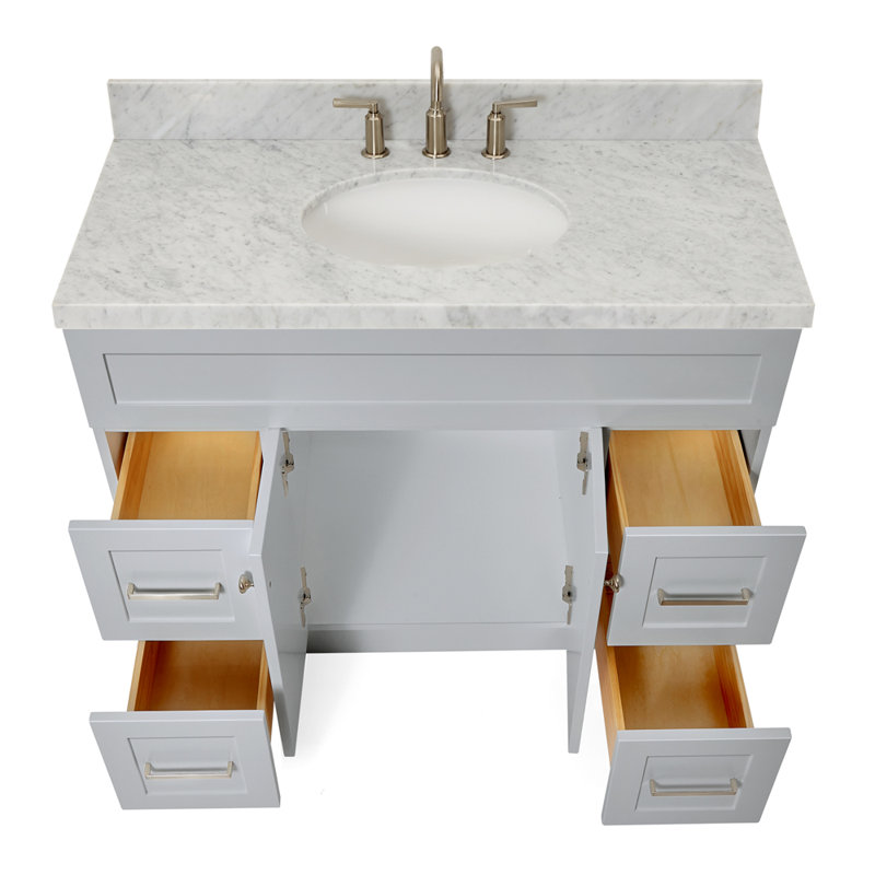 Ensemble de meuble-lavabo simple 43 po Abell, gris