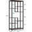 6-Tier Rustic Brown Industrial 8-Shelf Etagere Bookcase Storage