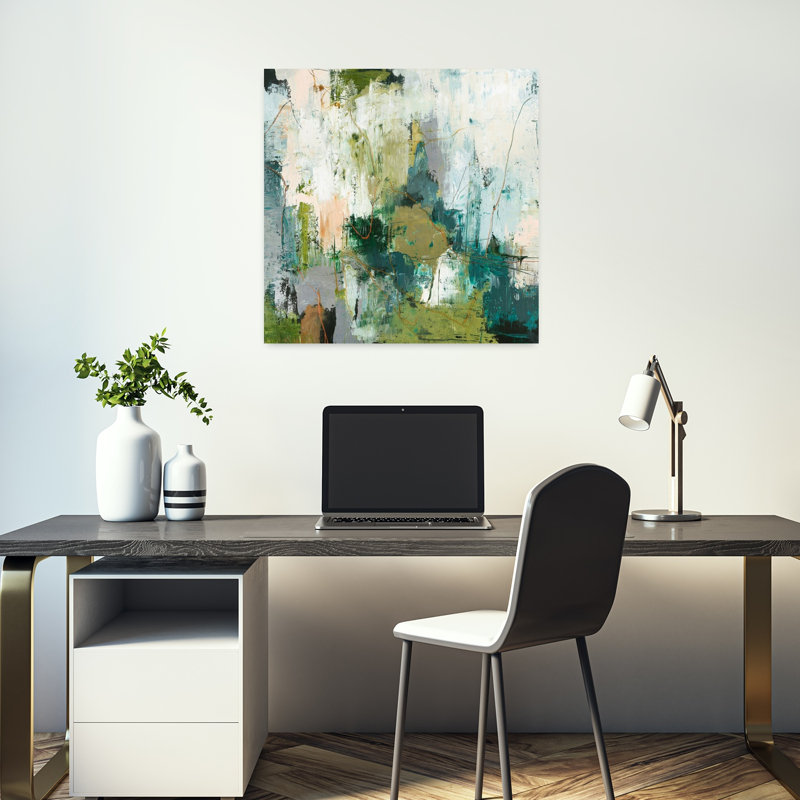 Authentic 2, art contemporain abstrait, H 18 po x l 18 po