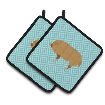 Caroline's Treasures Checkered Polyester Potholder Set