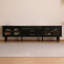 Meuble télé moderne en bois manufacturé noir massif-1900489879
