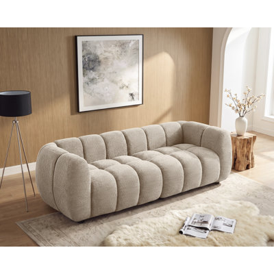 Modern Upholstered Sofa, Tufted Couch