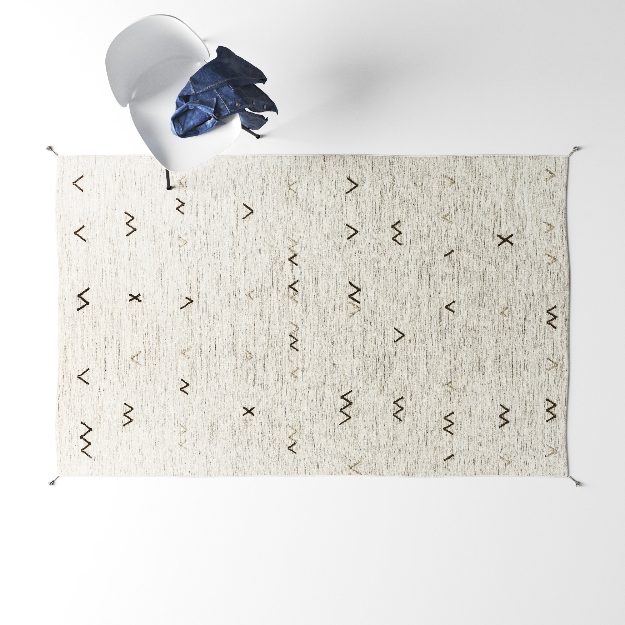 Bodie Handmade Wool Light Gray/Light Brown Rug, Rectangle 8' x 11'