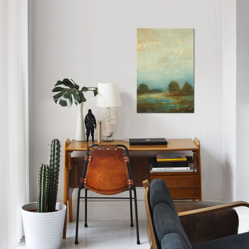 « contemporaine vista i », reproduction sur toile, H 18 po x l 12 po x P 1,5 po, Toile tendue, Pas de tapis