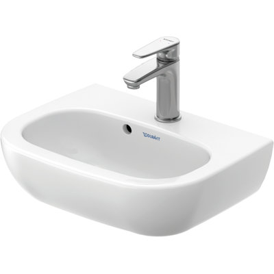 Duravit D-Code Ceramic 18" Bathroom Sink with Overflow