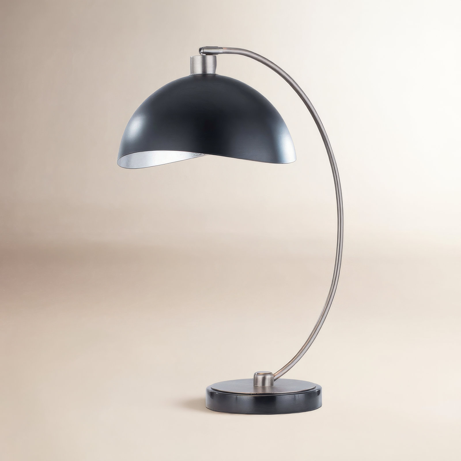 Nova of California Luna Bella Marble Lamp, Matte Black, Black